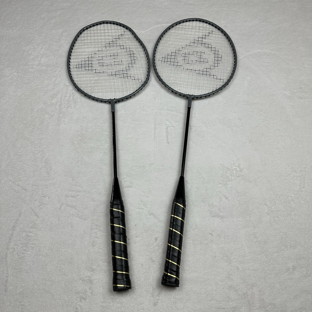 2 Vintage Dunlop badminton rackets.‎